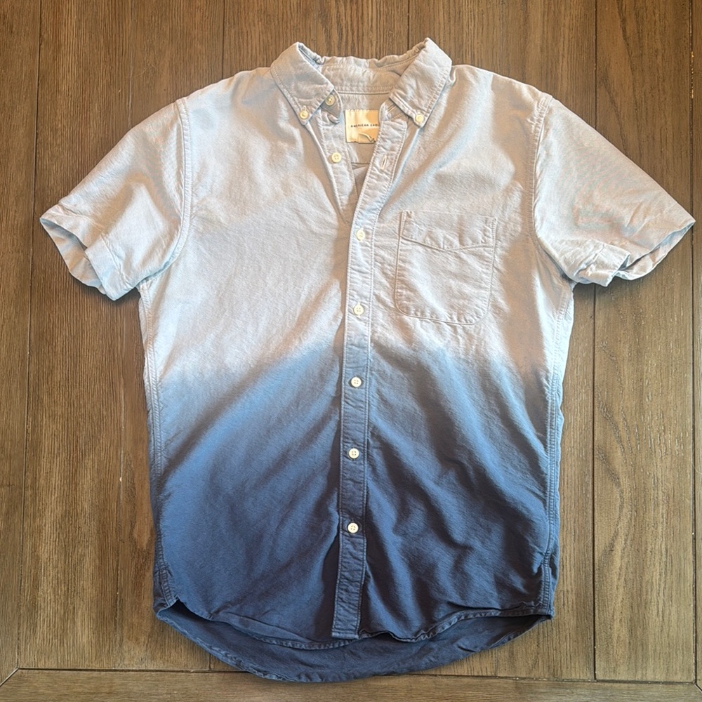 American Eagle Outfitters Blue Casual Button Down Shirt